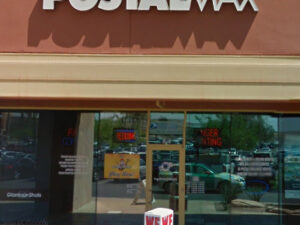 Image of Postal MAX location outside front door.